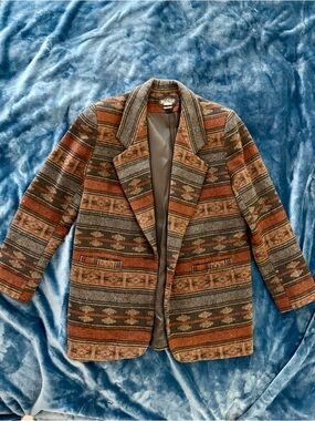 Braetan Grey and Rust Southwestern Jacket
